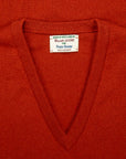 William Lockie Oxton Cashmere V-Neck Harissa