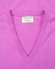 William Lockie Oxton Cashmere V-Neck Thistle