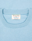 William Lockie Oxton Cashmere Crew Neck Blue Mist