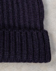 William Lockie x Frans Boone Royal Rib Cashmere Hat Dark Navy