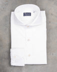 Finamore washed Gaeta Shirt Sergio Collar Oxford White