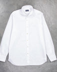 Finamore washed Gaeta Shirt Sergio Collar Oxford White