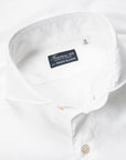 Finamore washed Gaeta Shirt Sergio Collar Oxford White