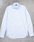 Finamore Tokyo Fit Collo Sergio Bengal Stripe Shirt Blu Azzuro