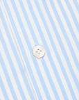 Finamore Gaeta Fit Collo Lucio Bengal Stripe Shirt Blu Azzuro