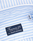 Finamore Tokyo Fit Collo Sergio Bengal Stripe Shirt Blu Azzuro