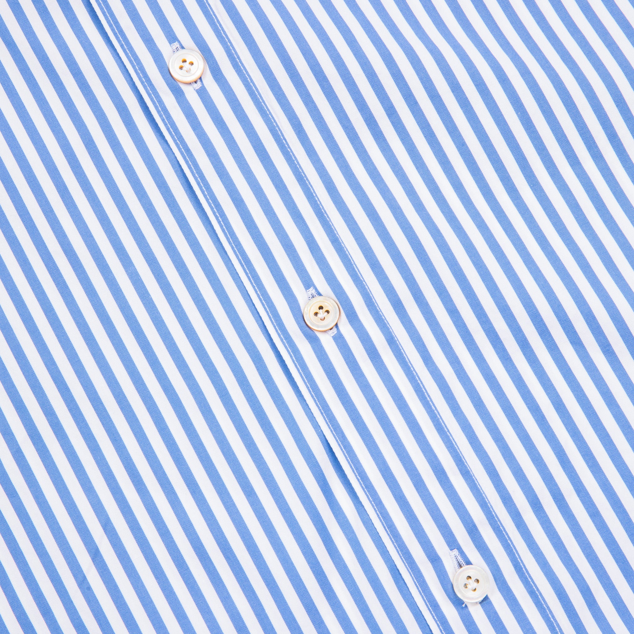 Finamore Gaeta Fit Collo Sergio Bengal Stripe Shirt Blu Medio