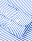 Finamore Gaeta Fit Collo Lucio Bengal Stripe Shirt Blu Medio