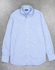 Finamore Gaeta Fit Collo Sergio Bengal Stripe Shirt Blu Medio