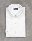 Finamore Tokyo Shirt Washed Oxford Button Down Lucio Collar White