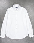 Finamore Tokyo Shirt Washed Oxford Button Down Lucio Collar White