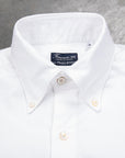 Finamore Tokyo Shirt Washed Oxford Button Down Lucio Collar White