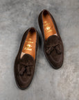 Alden Dark Chocolate suede tassel loafer