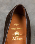 Alden Dark Chocolate suede tassel loafer