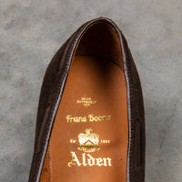 Alden Dark Chocolate suede tassel loafer