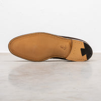 Alden Dark Chocolate suede tassel loafer