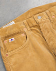 Studio D'Artisan FB-909 High Rise Tapered 9-Wale Corduroy Beige