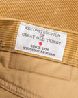 Studio D'Artisan FB-909 High Rise Tapered 9-Wale Corduroy Beige