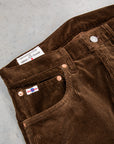 Studio D'Artisan FB-909 High Rise Tapered 9-Wale Corduroy Brown