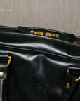 Croots bridle leather Racing green laptop bag