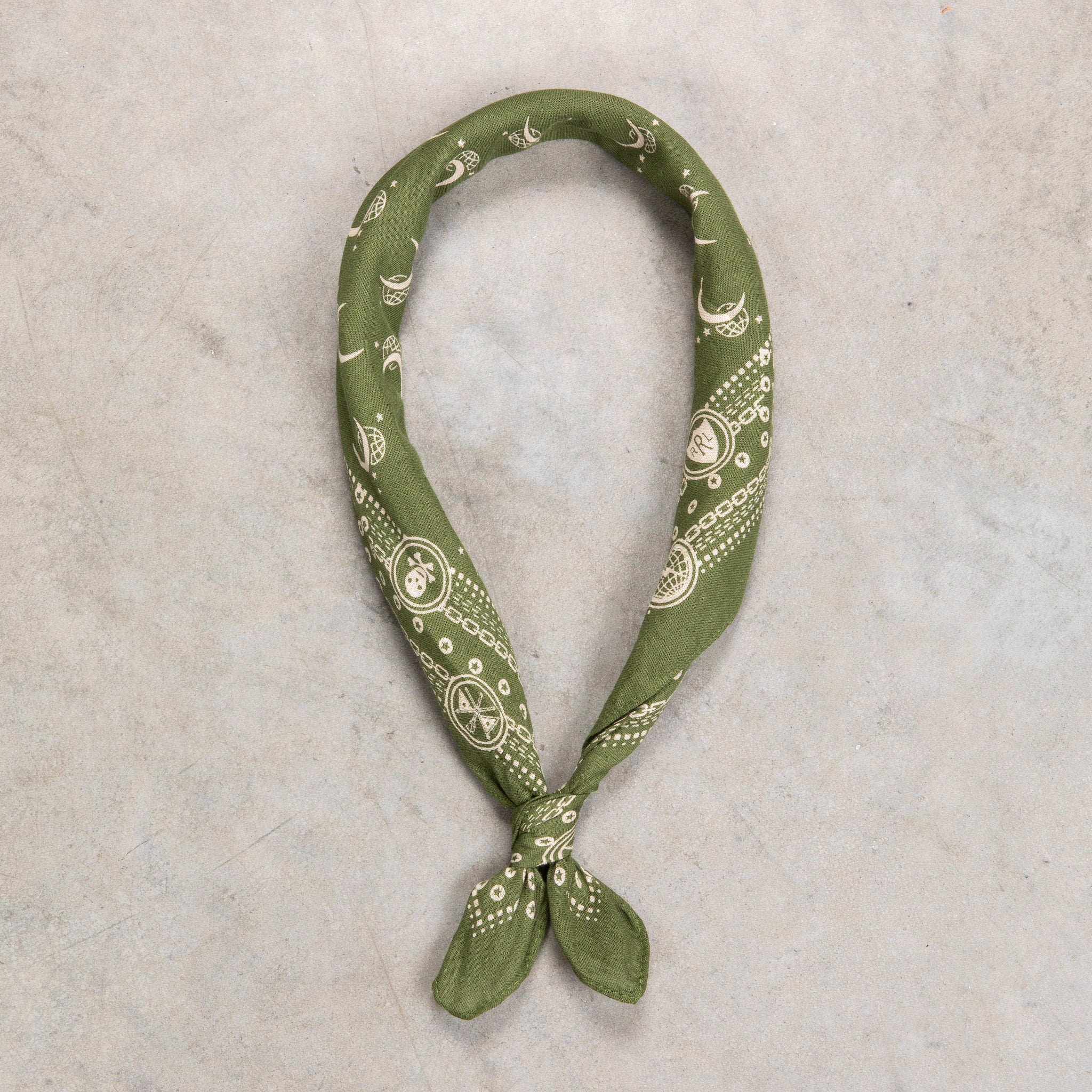 RRL Winged Logo Cotton Bandana Olive – Frans Boone Store