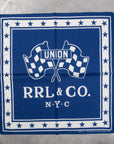 RRL Car Club Cotton Bandana Faded Indigo Cream