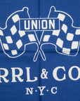 RRL Car Club Cotton Bandana Faded Indigo Cream