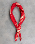 RRL Deco Cotton Bandana Turkey Red Cream