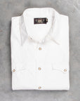 RRL Buffalo Western Shirt Heavy Poplin White