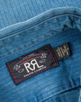 RRL Dockman Shirt Herringone Faded Indigo