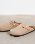 The Real McCoy´s Leather Foot Support Clogs Taupe