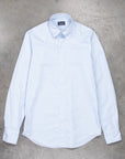 Finamore Tokyo Fit Collo Lucio Bengal Stripe Shirt Blu Azzuro