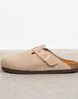 The Real McCoy´s Leather Foot Support Clogs Taupe