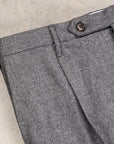 Rota Regular Fit High Rise Pants Lightweight Flannel Grigio Scuro
