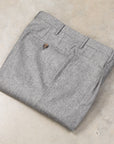 Rota Regular Fit High Rise Pants Lightweight Flannel Grigio Chiaro