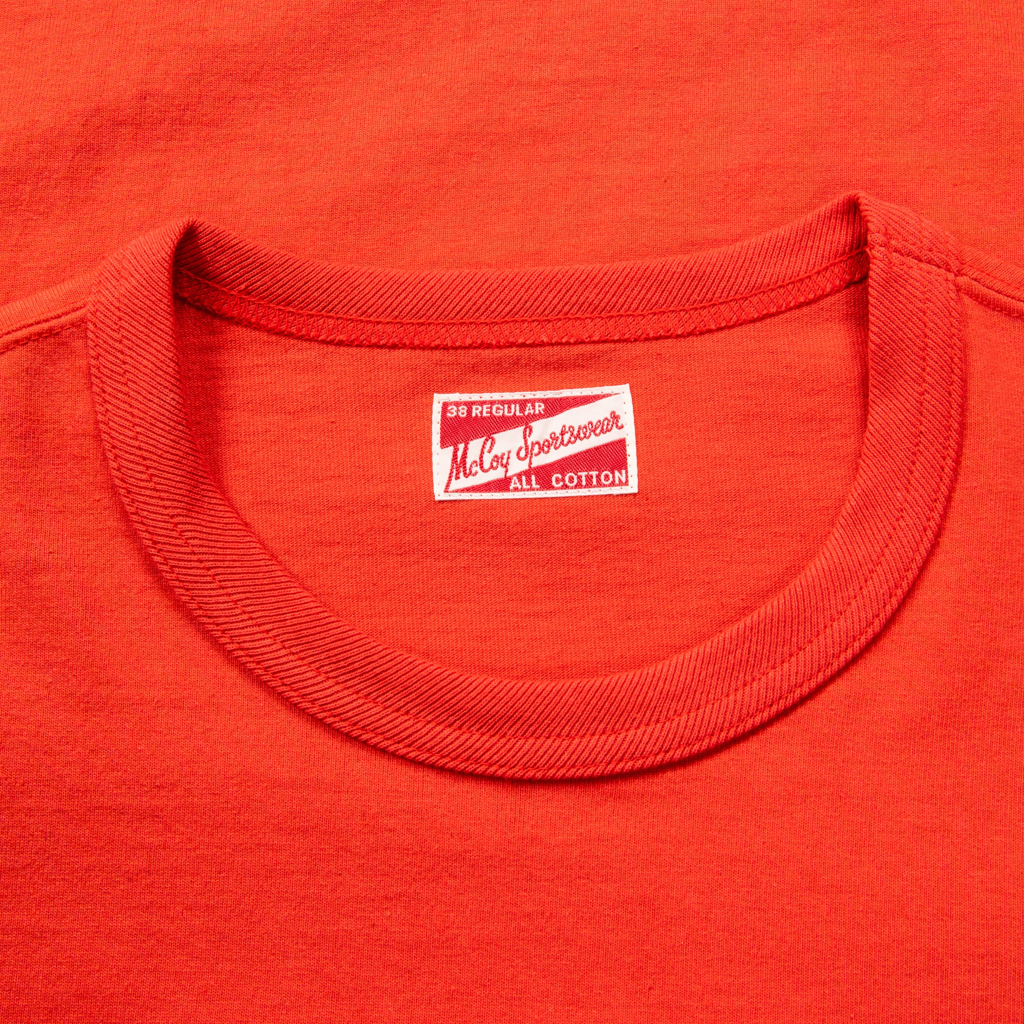 The Real McCoy's Pocket Tee L/S Scarlet – Frans Boone Store