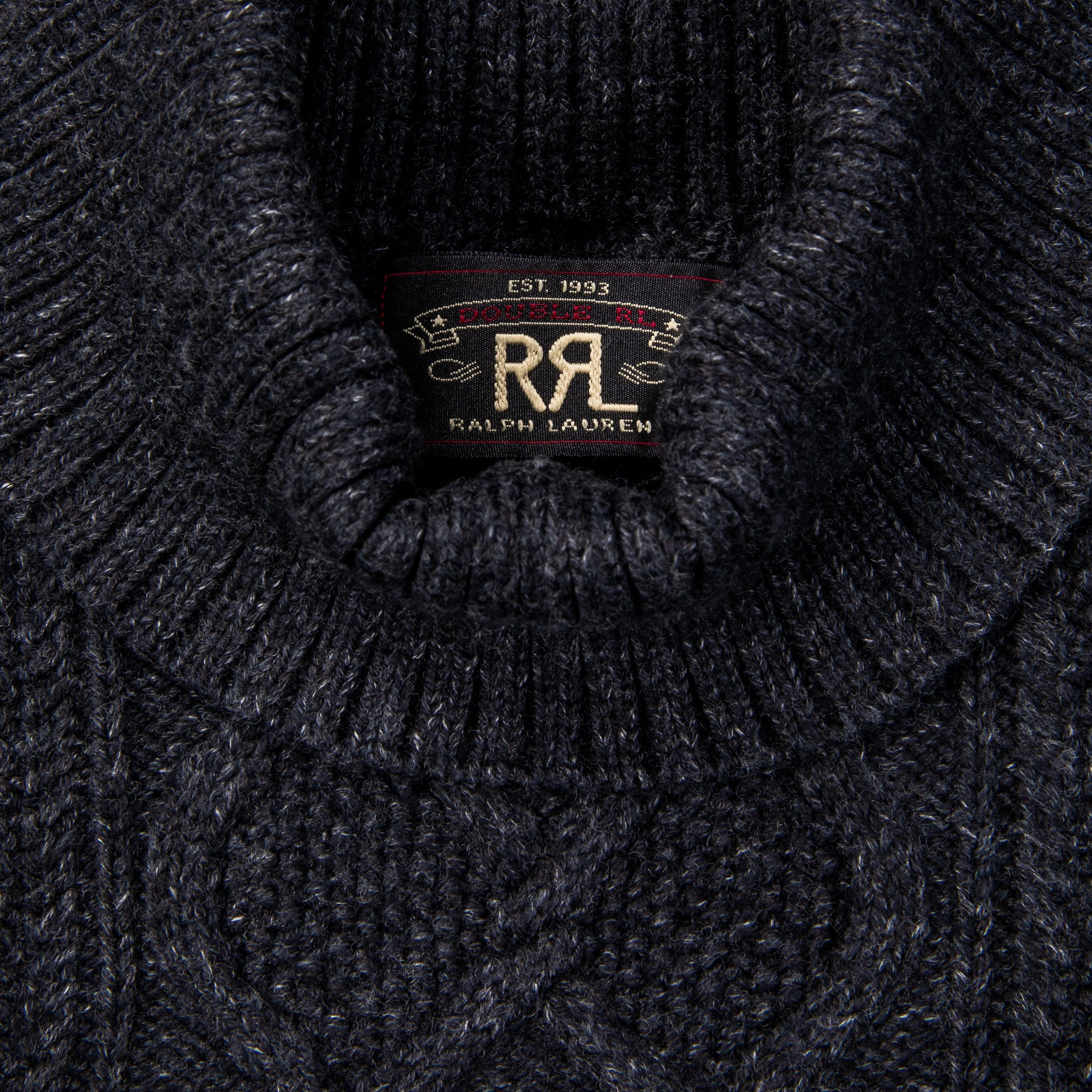 RRL Turtleneck Pullover Black Heather