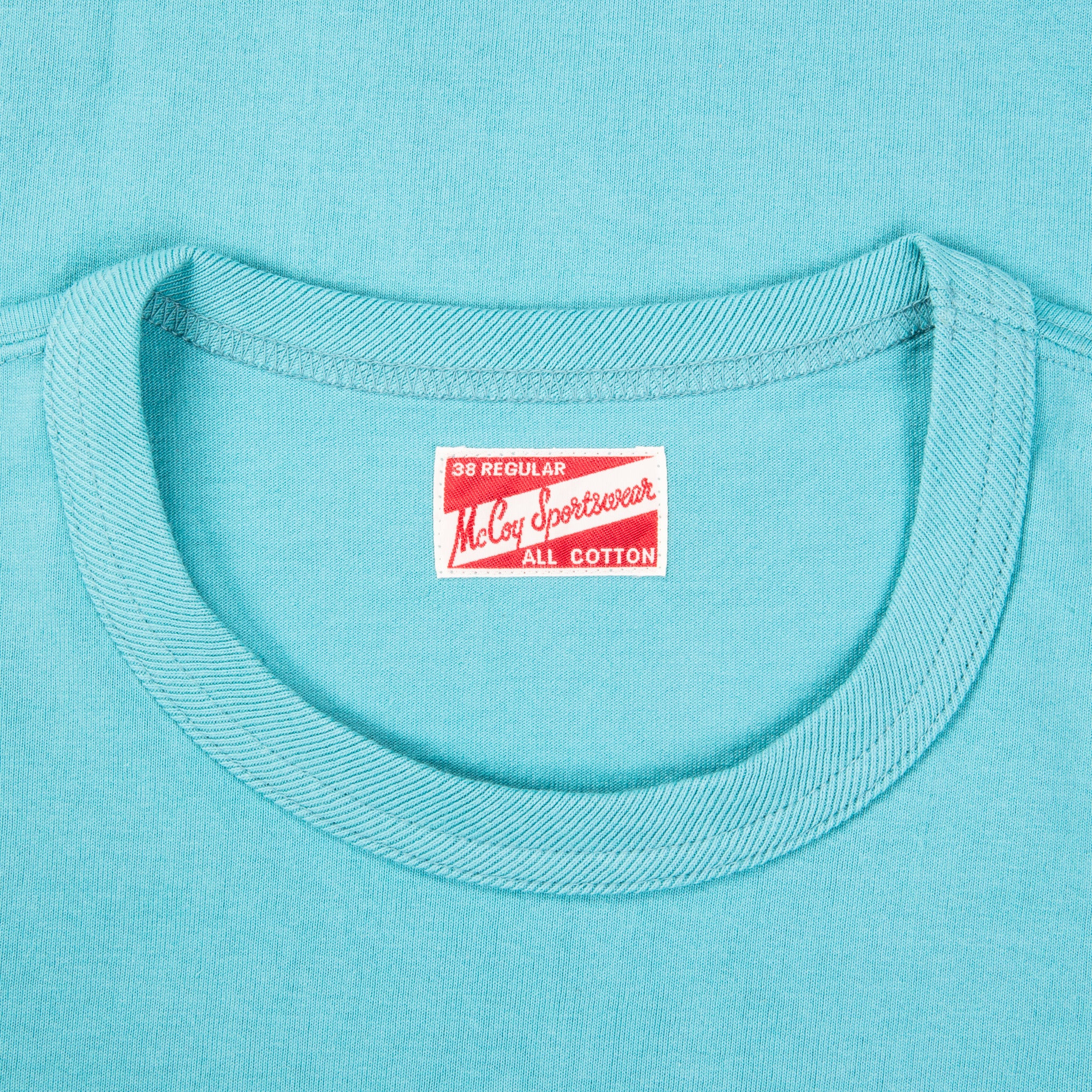 The Real McCoy's Pocket Tee L/S Teal – Frans Boone Store