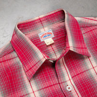 The Real McCoy´s 8HU Ombre Check Summer Flannel Shirt Pink