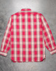 The Real McCoy's 8HU Ombre Check Summer Flannel Shirt Pink
