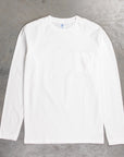 Velva sheen longsleeve pocket tee White