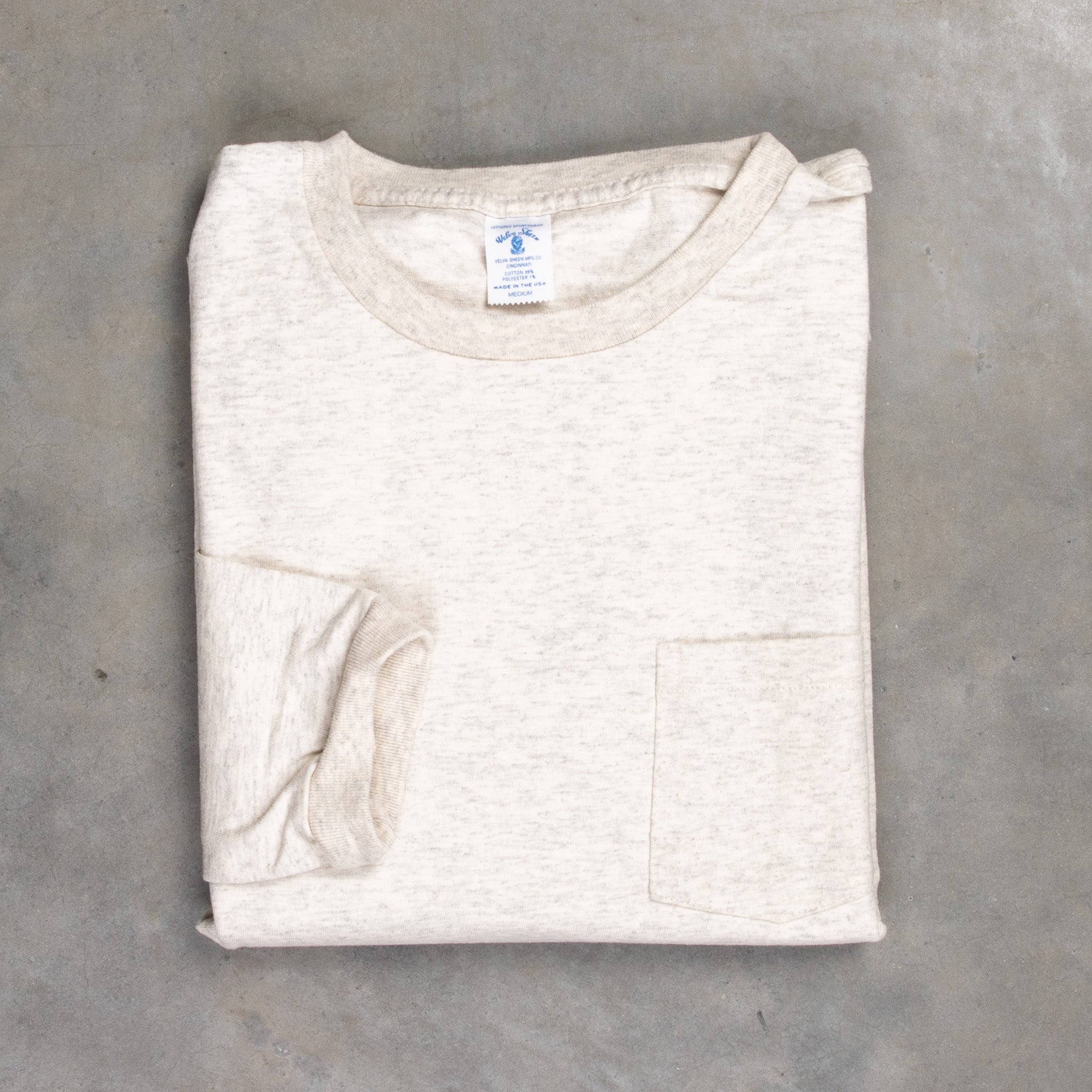 Velva Sheen Longsleeve Pocket Tee Oatmeal – Frans Boone Store