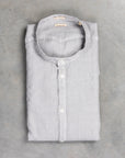 Massimo Alba Kos Grandad Collar Shirt Argento