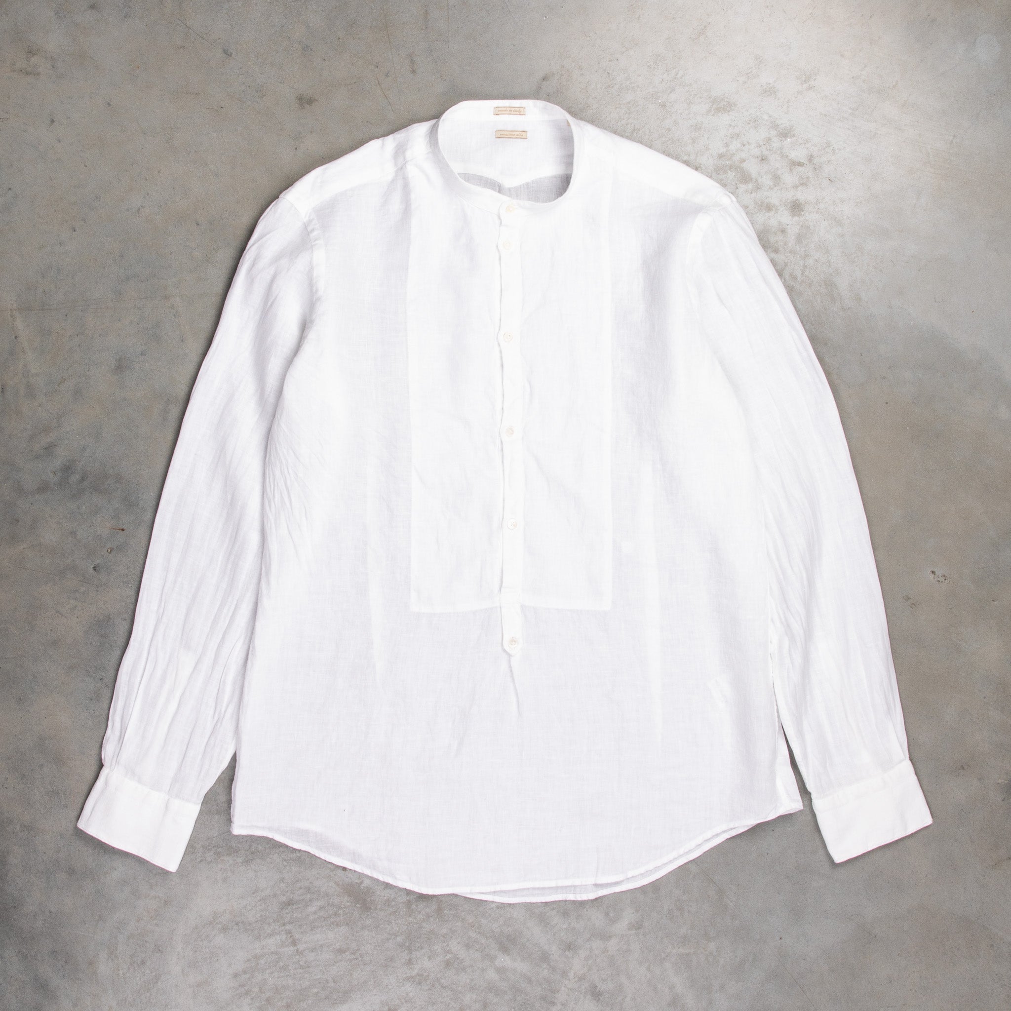 Massimo Alba Kos Grandad Collar Shirt Bianco – Frans Boone Store
