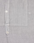 Massimo Alba Kos Grandad Collar Shirt Argento