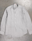 Massimo Alba Kos Grandad Collar Shirt Argento