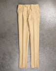 Rota Pantaloni High Rise Regular Linen Canvas Beige Biscotto