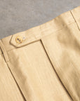 Rota Pantaloni High Rise Regular Linen Canvas Beige Biscotto