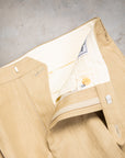 Rota Pantaloni High Rise Regular Linen Canvas Beige Biscotto