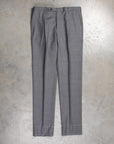 Rota Pantaloni High Rise Regular Fit 120's Hopsack Grigio Medio